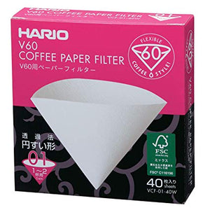Hario V60 White Paper Filters