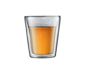 Bodum Canteen 2 pcs glass, double wall, medium, 0.2 l, 6 oz, Clear