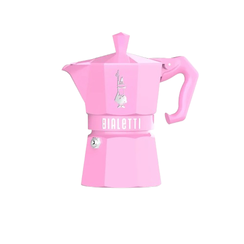 Bialetti Moka Express Espresso Maker Pastel Pink - 3 Cup and 6 Cup