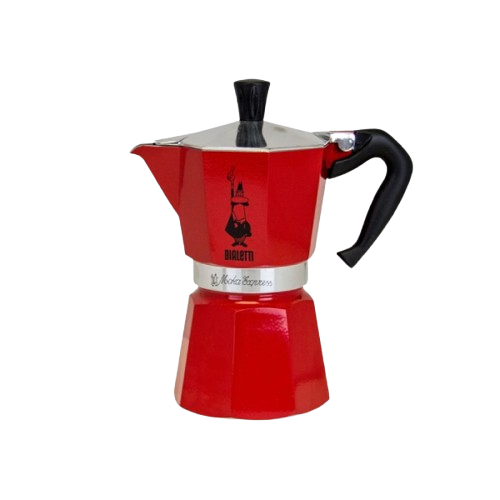 Bialetti Moka Express Espresso Maker Red - 6 Cup