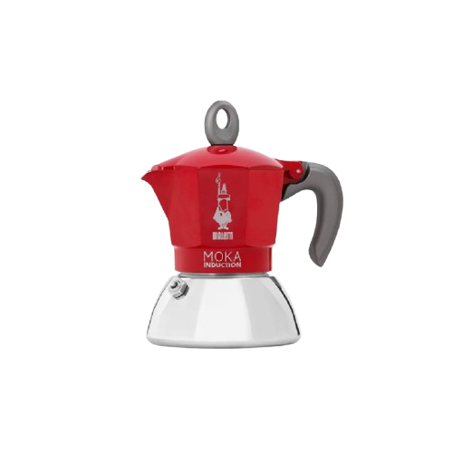 Bialetti Moka Induction Espresso Maker Red - 2 Cup, 4 Cup and 6 Cup
