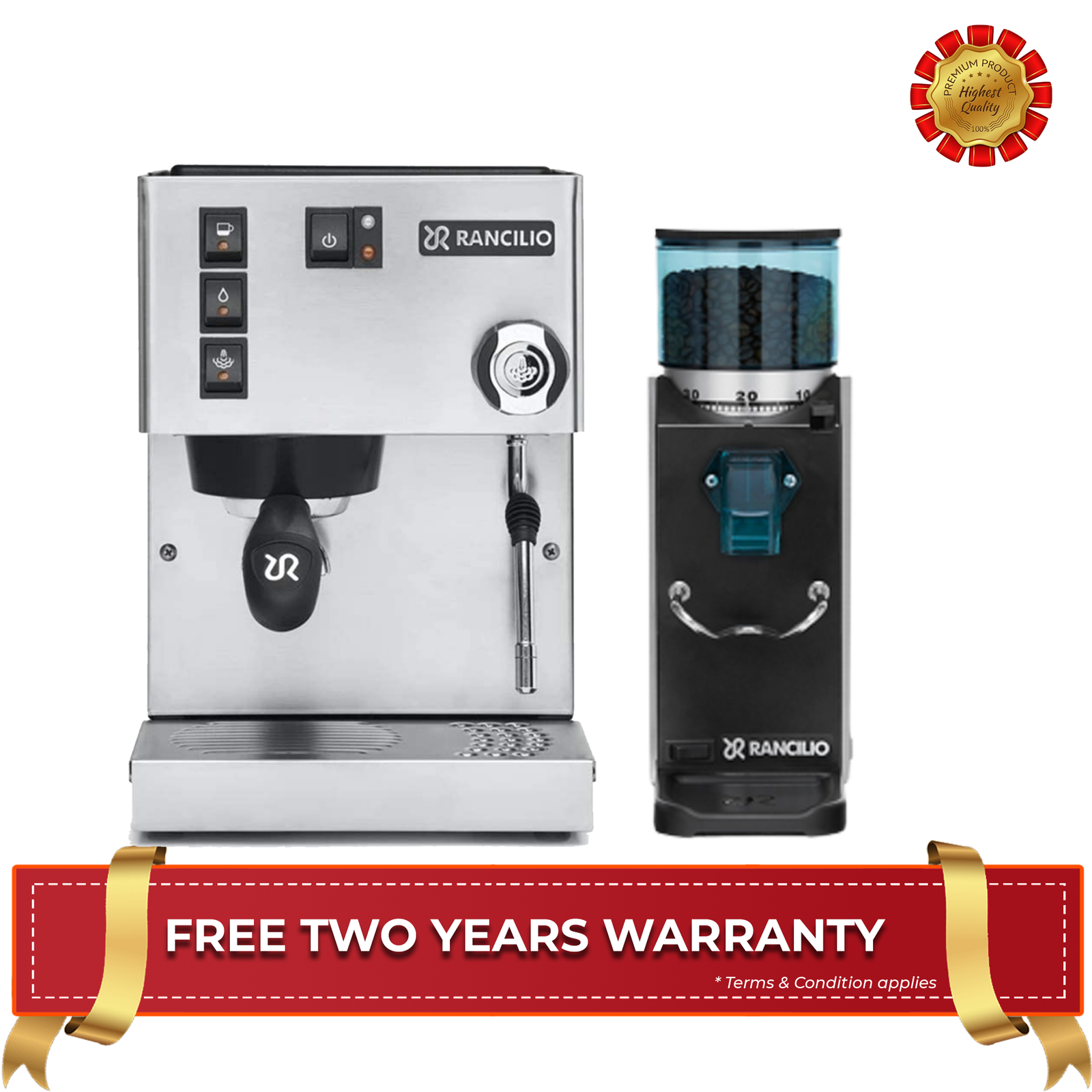 Rancilio Combo Silvia V6 & Rocky No Doser