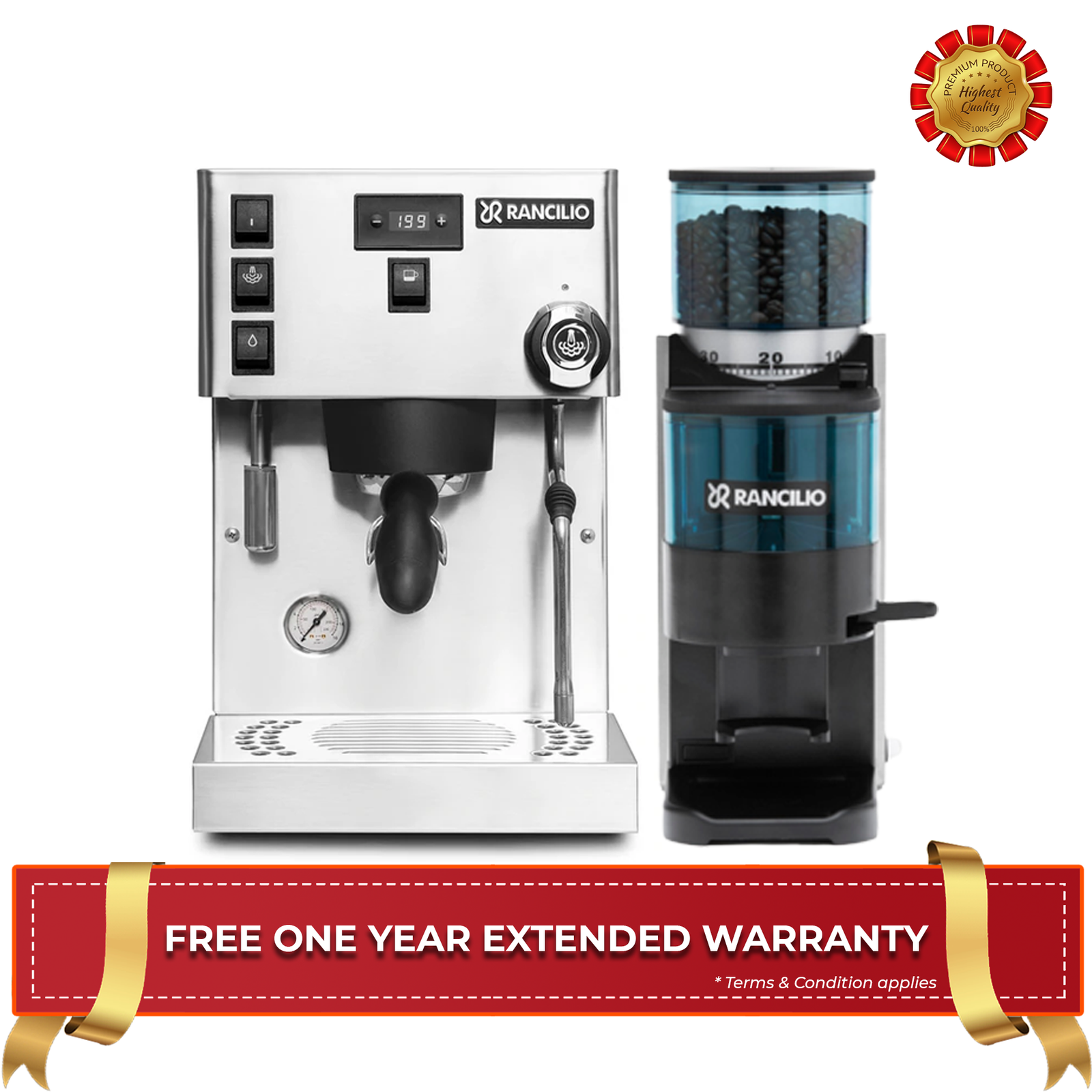 Rancilio Combo Silvia Pro X and Rocky Doser