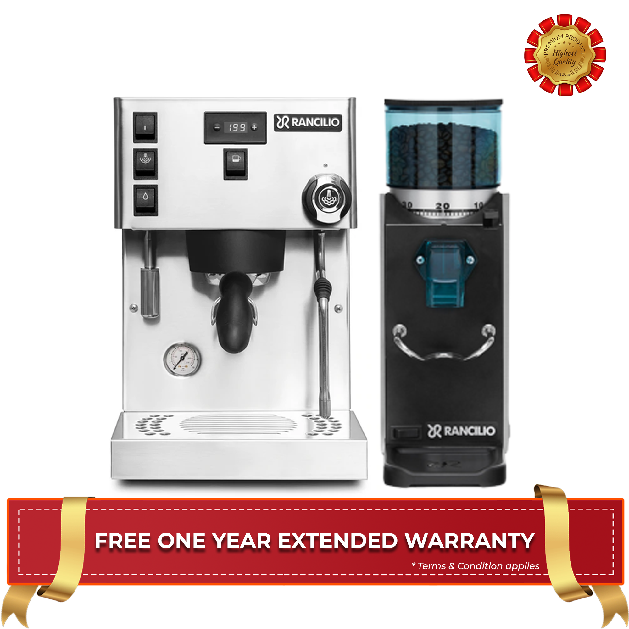 Rancilio Combo Silvia Pro X and Rocky No Doser