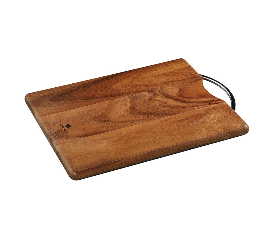 Zassenhaus Wood Serving Board w/ Stainless-Steel Handle