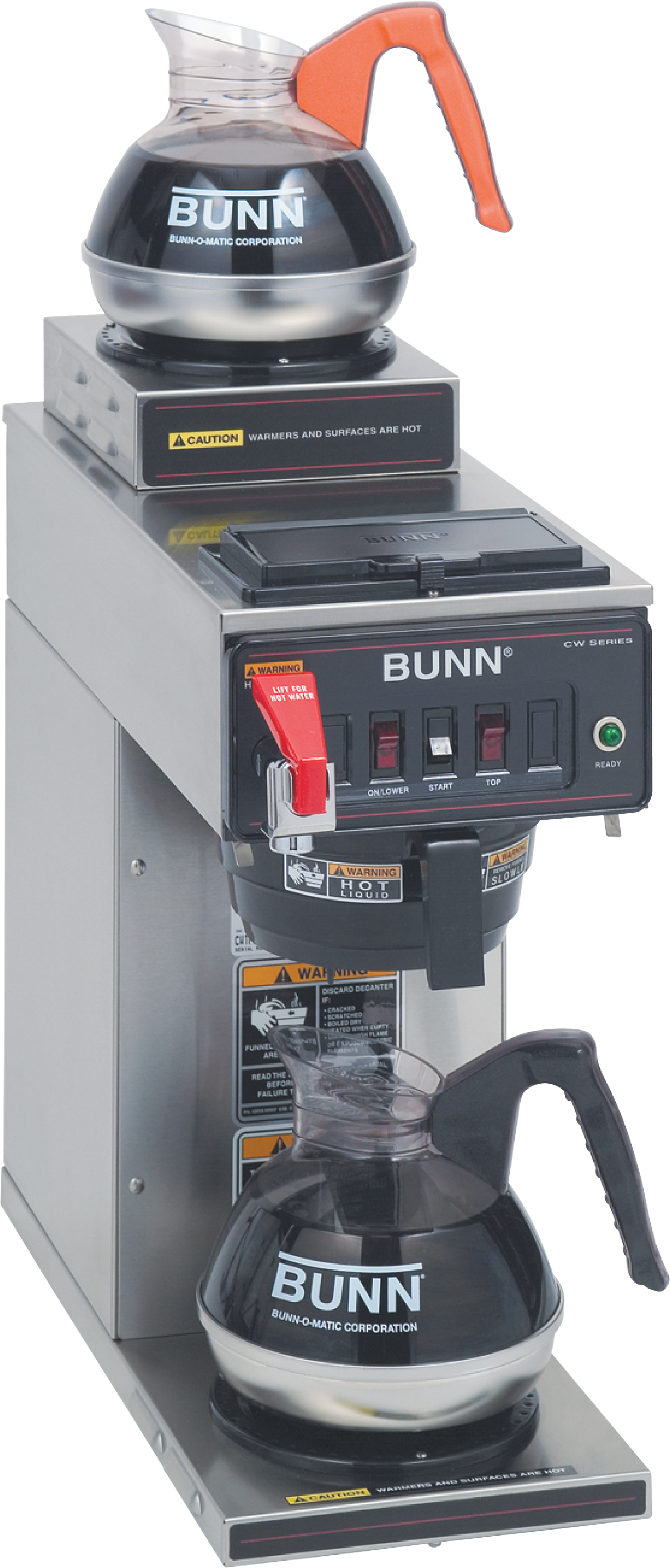 Bunn 12 Cup Automatic Coffee Brewer with 2 Warmers, CWTF35-2 Stainless Steel