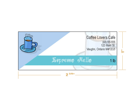 30 Coffee Labels Sheet - Morning Espresso