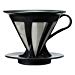 HARIO Two Cup Stainless Steel Drip Coffee Maker, Black