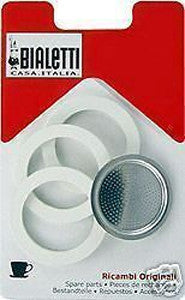 Bialetti Brikka Replacement Pack - 3 Rubber Rings/Gaskets and Filter