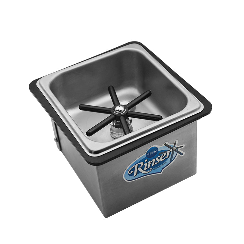 Counter Top Frothing Pitcher Rinser - Stainless Steel