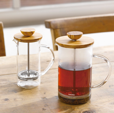 Hario Tea & Coffee Press Olive Wood
