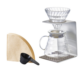 Hario V60 Aluminium Single Stand Set / Silver