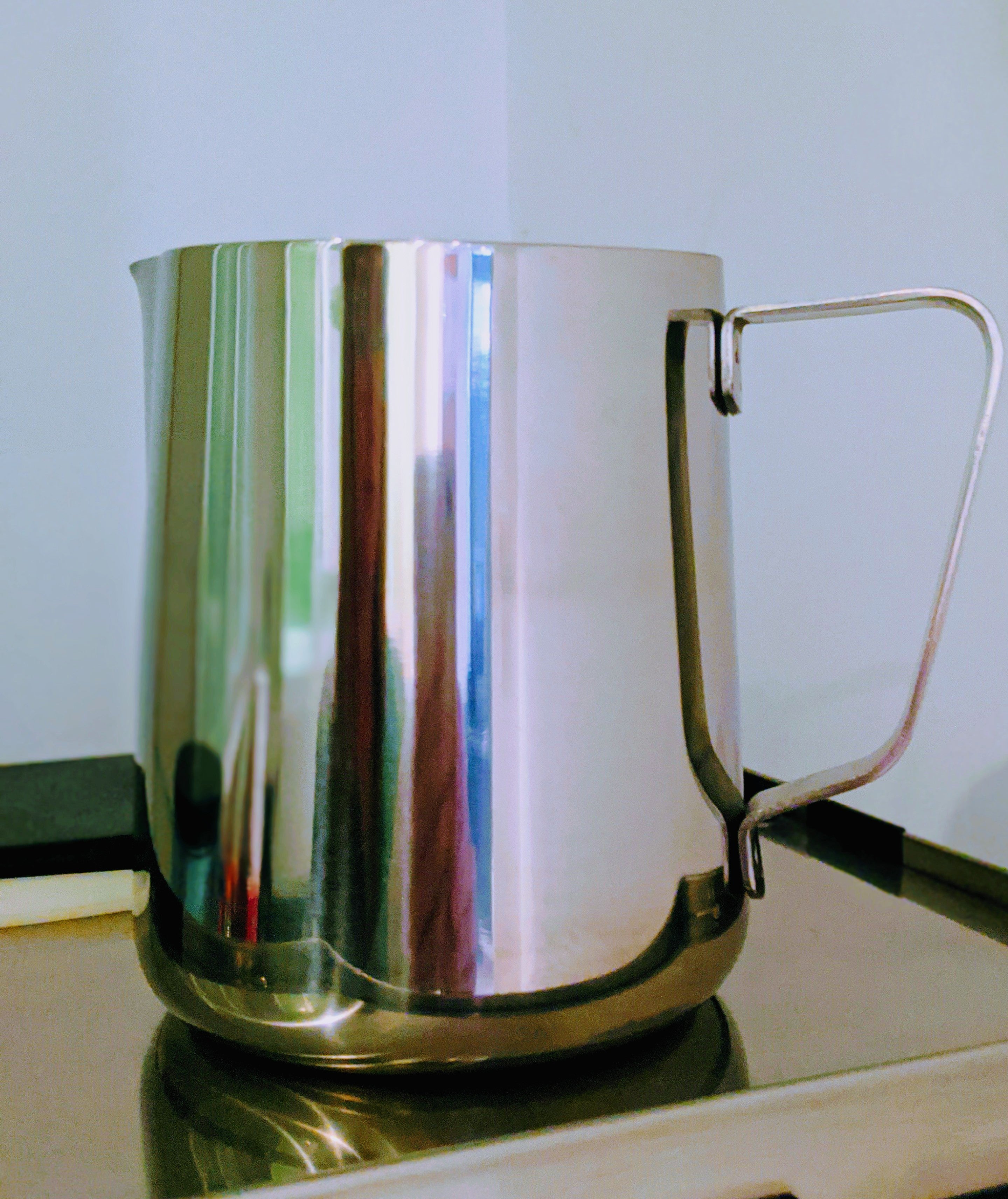Update Frothing and Steam Pitcher in Stainless Steel Green Beanery