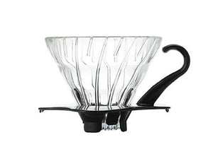 Hario V60 Clear Glass Drip Cone #1 with Black Handle