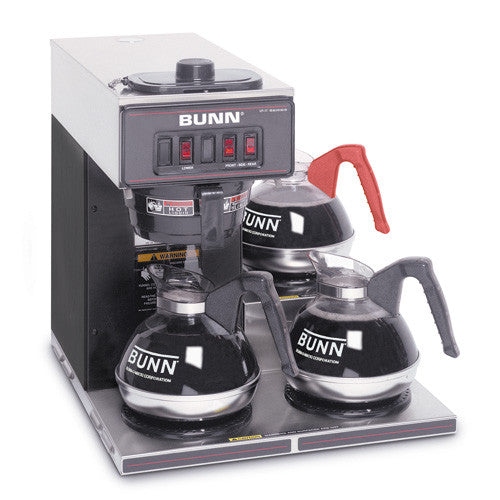 Bunn VP17-3 BLK, Coffee Brewer with 3 Warmers(3 lower)