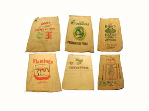 Decorative Jute Burlap Bags; Used