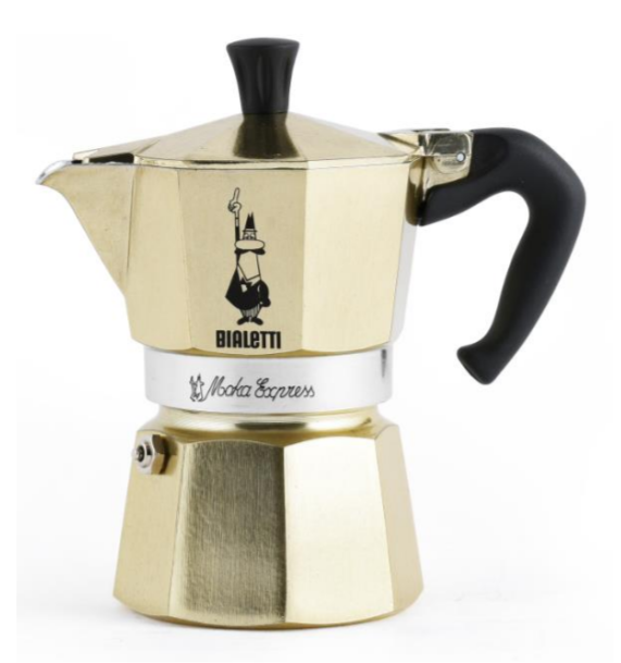 Bialetti Moka Express Stovetop Espresso Maker Gold
