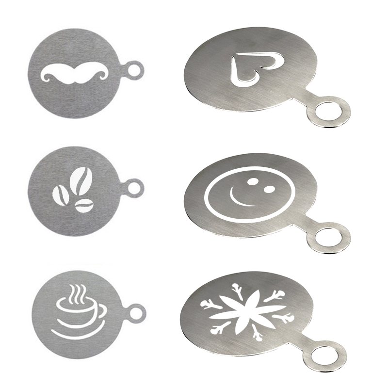 Barista Stencils - Stainless Steel - 6 pieces