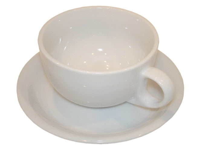 Delco Cappuccino Cup and Saucer in white, 7.0 oz