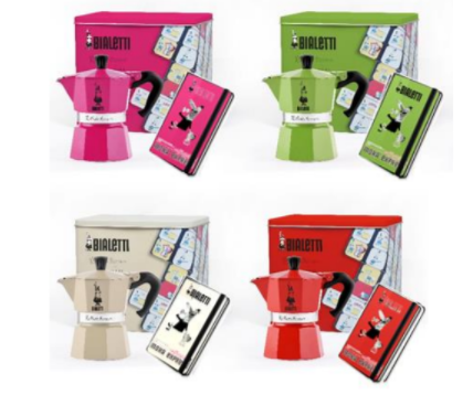 Bialetti Moka 3 cup Notebook and Tin Set