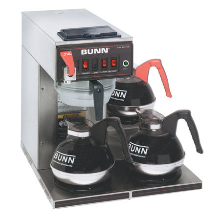 Bunn 12 Cup Automatic Coffee Brewer with 3 Lower Warmers, CWTF15-3L B/T (Stainless Steel)