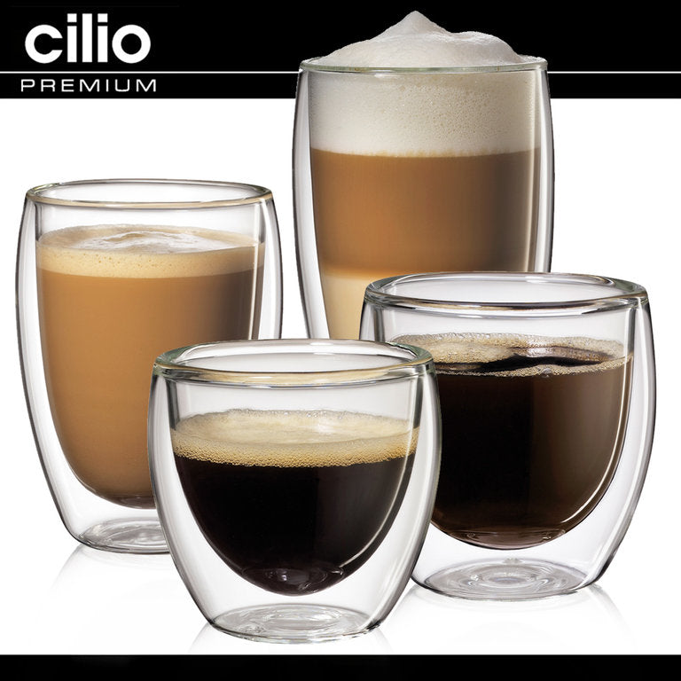 Cilio Doubled-Walled Coffee Glasses