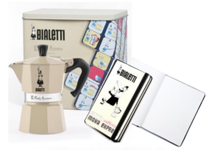 Bialetti Moka 3 cup Notebook and Tin Set